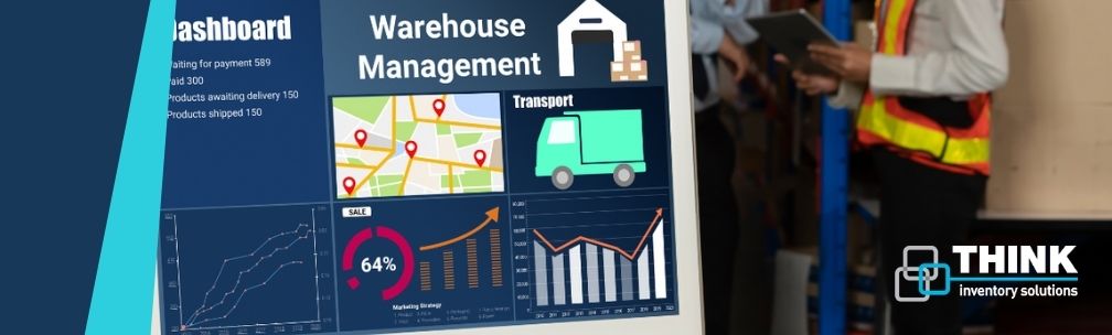 Dashboard of a Warehouse Management System on a computer screen