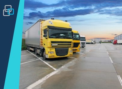 inboundsq Photo of delivery lorries lined up outside a warehouse or factory