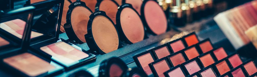 Cosmetics and Personal Care Industry Challenge Close up of various make up items and shades